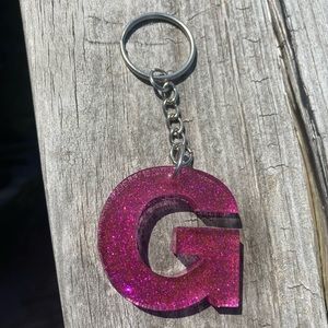 Resin Letter “G” Keychain